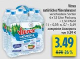 natürliches Mineralwasser von Vitrex im aktuellen diska Prospekt für 3,49 €