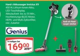 Hand-/Akkusauger Invictus X9 bei GLOBUS im Rüsselsheim Prospekt für 169,00 €
