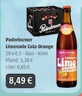 Limonade Cola Orange Angebote von Paderborner bei Getränke Ellerkamp Osnabrück für 8,49 €