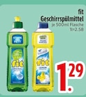 Geschirrspülmittel im EDEKA Prospekt Geschirrspülmittel von fit im aktuellen EDEKA Prospekt für 1,29 €