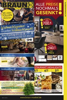 Aktueller BRAUN Möbel-Center Prospekt "ALLE PREISE NOCHMAL GESENKT!" Seite 1 von 22 Seiten