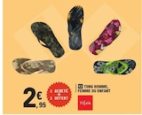 Tong homme femme ou enfant - Tissaia - E.Leclerc à Mérignac Tong homme femme ou enfant - Tissaia en promo chez E.Leclerc Mérignac à 2,95 €