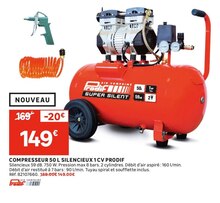 Compresseur D'air - Prodif - Leroy Merlin Compresseur D'air - Prodif à 149,00 € dans le catalogue Leroy Merlin "La fête de vos projets"