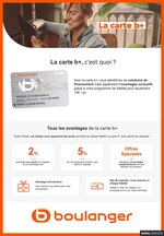 Catalogue Boulanger à Nanterre, avec 1 page Prospectus Boulanger à Nanterre, "La carte b+, c'est quoi ?", 1 page, 15/06/2021 - 26/12/2021