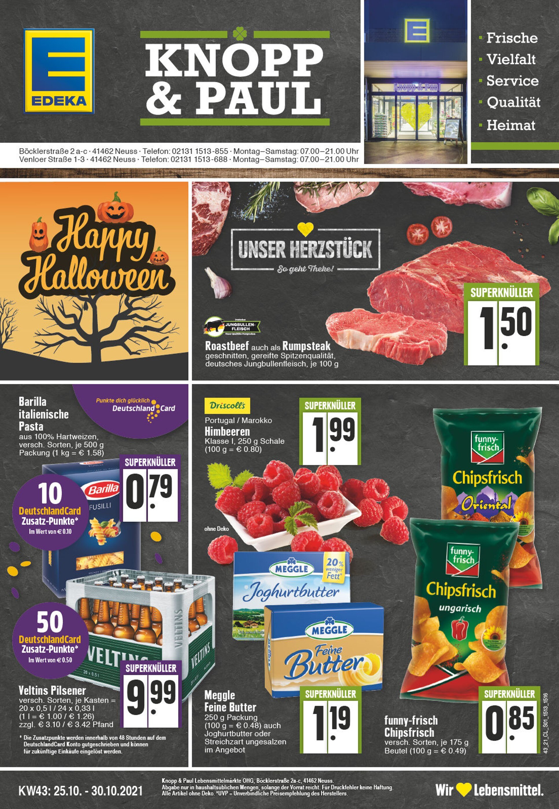 EDEKA Prospekt für Kaarst mit 24 Seiten EDEKA Prospekt für Kaarst: "Aktuelle Angebote", 24 Seiten, 25.10.2021 - 30.10.2021