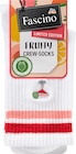 Crew Socken mit Cocktail-Stickerei weiß Gr. 39-42 Angebote von Fascino bei dm-drogerie markt Magdeburg für 3,65 €
