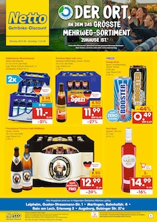 Aktueller Netto Marken-Discount Augsburg Prospekt Netto Marken-Discount Augsburg Prospekt "DER ORT, AN DEM DU IMMER AUSGEZEICHNETE PREISE FINDEST." mit 6 Seiten