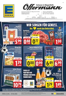 EDEKA Wipperfürth Prospekt der aktuellen Woche, gültig von 22.06.2026 bis 27.06.2026 Aktueller EDEKA Wipperfürth Prospekt "Aktuelle Angebote" mit 24 Seiten