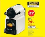 Nespresso Inissia - KRUPS - Hyper U à La Rochelle Nespresso Inissia - KRUPS en promo chez Hyper U La Rochelle à 74,99 €