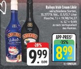 Irish Cream Likör Angebote von Baileys bei EDEKA Hof für 8,99 €