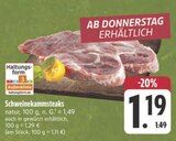 Schweinekammsteaks Angebote bei E center Schwabach für 1,19 €