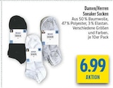 Damen/Herren Sneaker Socken Angebote bei diska Freiberg für 6,99 €