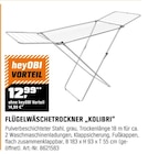 Flügelwäschetrockner Angebote von Kolibri bei OBI Mainz für 12,99 €