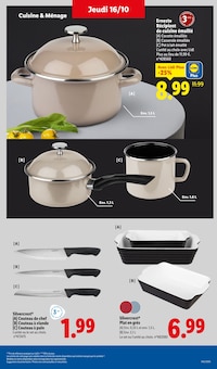 Promotion Couteau dans le prospectus Lidl, valable du 16/10/2025 au 22/10/2025 Promo Couteau dans le catalogue Lidl du moment à la page 49