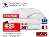 Couette Volume plus 140X200 cm - Dodo en promo chez But Bagneux à 48,99 €