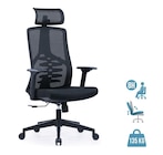 Fauteuil de bureau SYLVESTER - accoudoirs réglables - appui-tête intégré - noir - MT International en promo chez Bureau Vallée Fauteuil de bureau SYLVESTER - accoudoirs réglables - appui-tête intégré - noir - MT International dans le catalogue Bureau Vallée