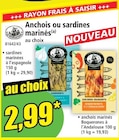 Anchois ou sardines marinés en promo chez Norma Strasbourg à 2,99 €