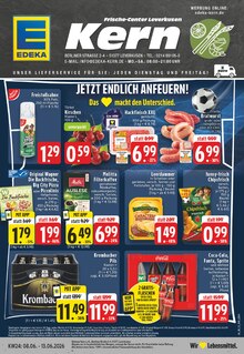 EDEKA Prospekt der Woche "Aktuelle Angebote" Seite 1, 08.06.2026 bis 13.06.2026 für Leverkusen Aktueller EDEKA Prospekt "Aktuelle Angebote" Seite 1 von 26 Seiten für Leverkusen