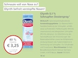 Olynth 0,1 % Schnupfen Dosierspray bei LINDA Premiumapotheke im Esens Prospekt für 3,25 €