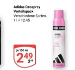 Deospray Vorteilspack im Angebot bei GLOBUS in Oberhausen Deospray Vorteilspack Angebote von Adidas bei GLOBUS Oberhausen für 2,49 €