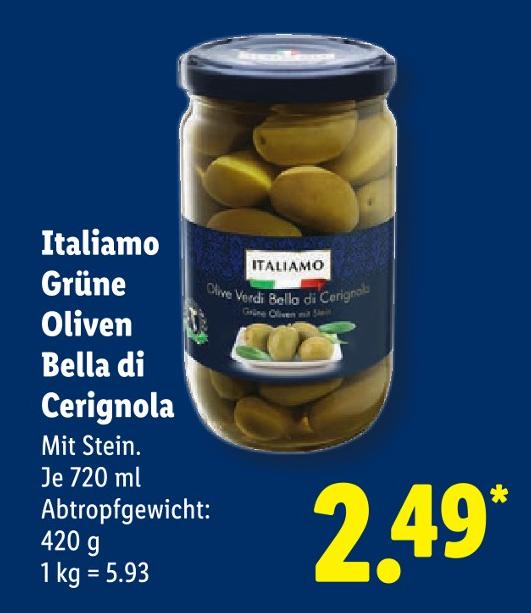 Grüne Oliven Bella di Cerignola