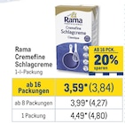 Cremefine Schlagcreme Angebote von Rama bei Metro Buchholz für 3,84 €