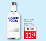 Vodka Angebote von Absolut bei Marktkauf Aschaffenburg für 11,99 €
