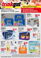 Aktueller Trinkgut Getränkemärkte Prospekt in Jettingen-Scheppach und Umgebung, "Größter Getränkemarkt in Burgau" mit 4 Seiten, 28.07.2025 - 02.08.2025