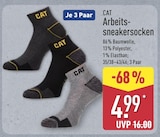 Arbeitssneakersocken von CAT für 4,99 € bei ALDI Nord im Angebot Arbeitssneakersocken von CAT im aktuellen ALDI Nord Prospekt