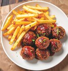 Meatballs mit BBQ Dip und Pommes frites Angebote bei porta Möbel Warendorf für 3,90 €