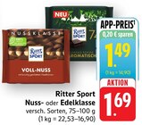 Nussklasse Voll-Nuss Angebote von Ritter Sport bei EDEKA Mannheim für 1,49 €