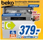 Geschirrspüler BDSN38440X im Angebot bei expert in Aschaffenburg Geschirrspüler BDSN38440X Angebote von beko bei expert Aschaffenburg für 379,00 €