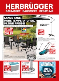Baumärkte Prospekt von Herbrügger Werne Herbrügger Prospekt: "LANGE TAGE, HOHE TEMPERATUREN, KLEINE PREISE!", 16 Seiten, 30.05.2026 - 06.06.2026