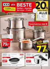 Bratpfanne im XXXLutz Prospekt in Dormagen Aktueller XXXLutz Prospekt mit Bratpfanne, "10.000e ARTIKEL DAUERHAFT GÜNSTIG!", Seite 1
