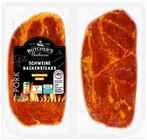 Schweine-Nackensteaks im Angebot bei REWE in Bottrop Schweine-Nackensteaks Angebote von Butcher's Barbecue bei REWE Bottrop für 3,33 €