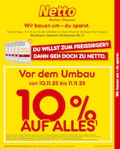 Aktueller Netto Marken-Discount Discounter Prospekt in Rhens und Umgebung, "Vor dem Umbau 10% AUF ALLES" mit 2 Seiten, 10.11.2025 - 11.11.2025