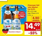 alkoholfreies Bier im Netto Marken-Discount Prospekt Chiemseer Hell oder Alkoholfrei 0,0% im aktuellen Netto Marken-Discount Prospekt für 14,49 €