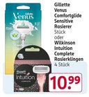Venus Comfortglide Sensitive Rasierer oder Intuition Complete Rasierklingen Angebote von Gillette oder Wilkinson bei Rossmann Kleve für 10,99 €