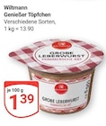 Genießer Töpfchen Grobe Leberwurst Pommersche Art Angebote von Wiltmann bei GLOBUS Braunschweig für 1,39 €