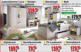 Jugendzimmer Luca Angebote bei Die Möbelfundgrube Rehlingen-Siersburg für 179,99 €