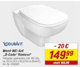 Wand-WC-Set D-Code Rimless von Duravit für 149,99 € bei toom Baumarkt im Angebot Wand-WC-Set D-Code Rimless von Duravit im aktuellen toom Baumarkt Prospekt