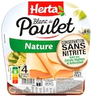 BLANC DE POULET NATURE CONSERVATION SANS NITRITE - HERTA en promo chez Netto BLANC DE POULET NATURE CONSERVATION SANS NITRITE - HERTA dans le catalogue Netto