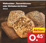 Aktuelle Brötchen Angebote bei Netto Marken-Discount in Koblenz Aktuelles Weltmeister-, Sonnenblumen- oder Kürbiskernbrötchen Angebot bei Netto Marken-Discount in Koblenz ab 0,45 €