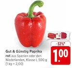 Paprika rot Angebote von Gut & Günstig bei E center Filderstadt für 1,00 €
