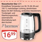 Wasserkocher Glas Angebote von Bestron bei GLOBUS Willich für 16,99 €