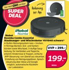 Roomba Combo Essential Staubsauger- und Wischroboter Y011040 schwarz von iRobot im aktuellen Netto mit dem Scottie Prospekt für 199,00 €