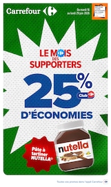 Promos Nutella dans le catalogue "LE MOIS DES SUPPORTERS" de Carrefour Nutella en promo dans le catalogue Carrefour à la page 1