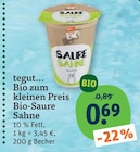 Aktuelles Bio-Saure Sahne Angebot bei tegut in Nürnberg ab 0,69 €