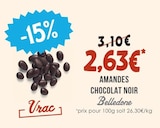 Amandes chocolat noir - BELLEDONNE en promo chez Naturalia Amandes chocolat noir - BELLEDONNE dans le catalogue Naturalia
