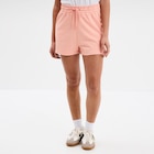 Short de jogging taille élastiquée rose poudrée femme dans le catalogue La Halle
